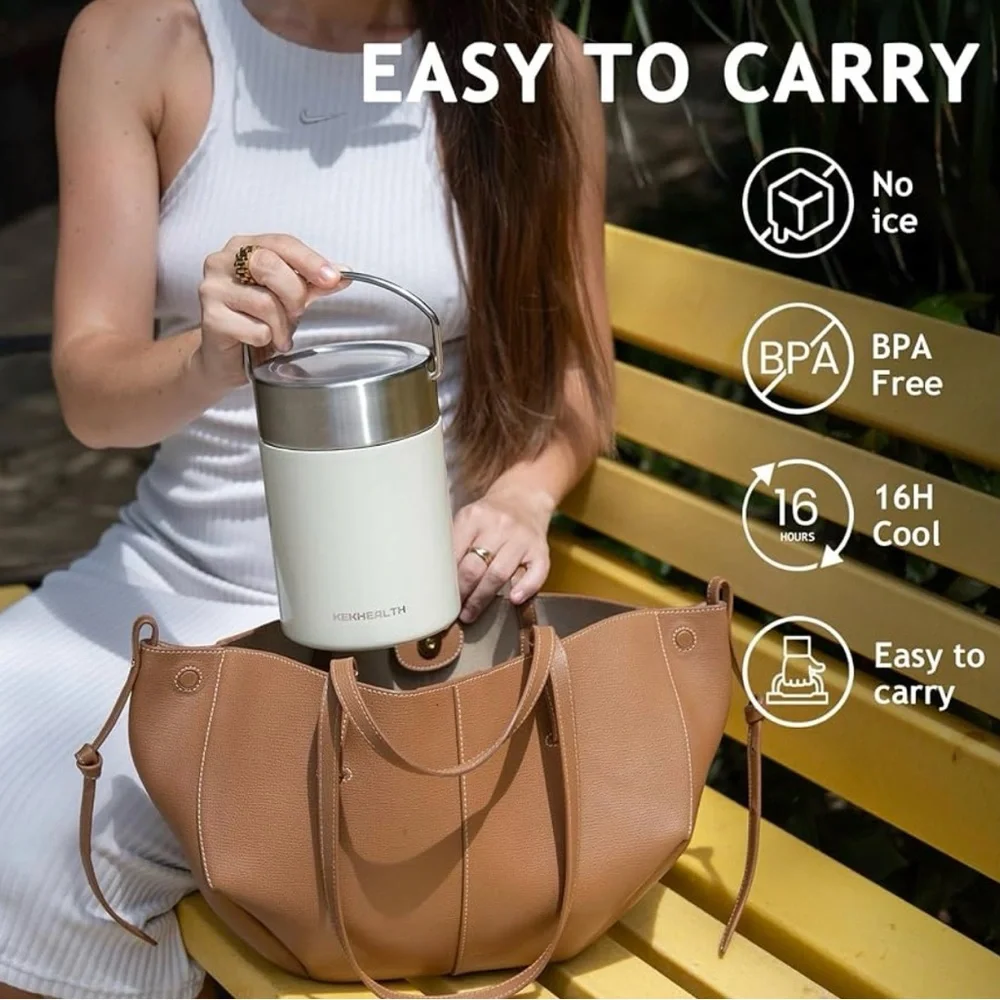 11oz Half-Day Cold-Chain Breastmilk Cooler, Double-Wall Vacuum Stainless Steel - Picture 4 of 9